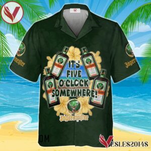 It's Five O'clock Somewhere Jagermeister Hawaiian Shirt, Best Summer Gifts For Fans - Vesles2014S