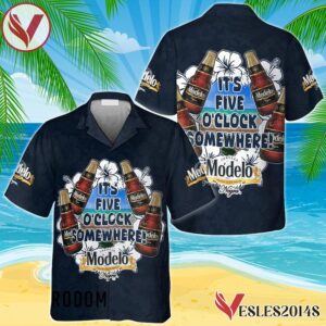 It's Five O'clock Somewhere Modelo Negra Hawaiian Shirt, Best Summer Gifts For Fans - Vesles2014S 1