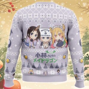It’s The Most Wonderful Time For A Beer Miss Kobayashi’s Dragon Maid Ugly Christmas Sweater, Unique Christmas Gift For Fans - Vesles2014S 1