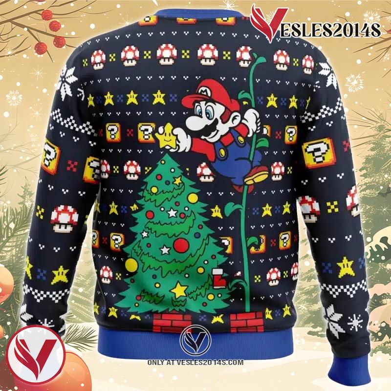 It’s a Tree Mario Bros. Ugly Christmas Sweater, Unique Christmas Gift For Fans - Vesles2014S 1