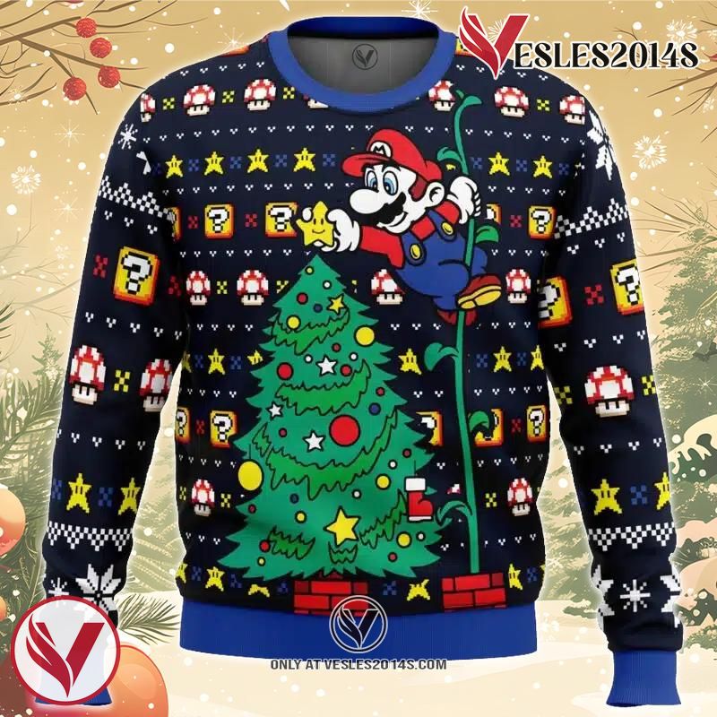 It’s a Tree Mario Bros. Ugly Christmas Sweater, Unique Christmas Gift For Fans - Vesles2014S