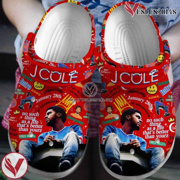 J Cole Rapper Music Crocs Crocband Clogs Shoes, Unique Gifts For Fans Style 1 - Vesles2014S