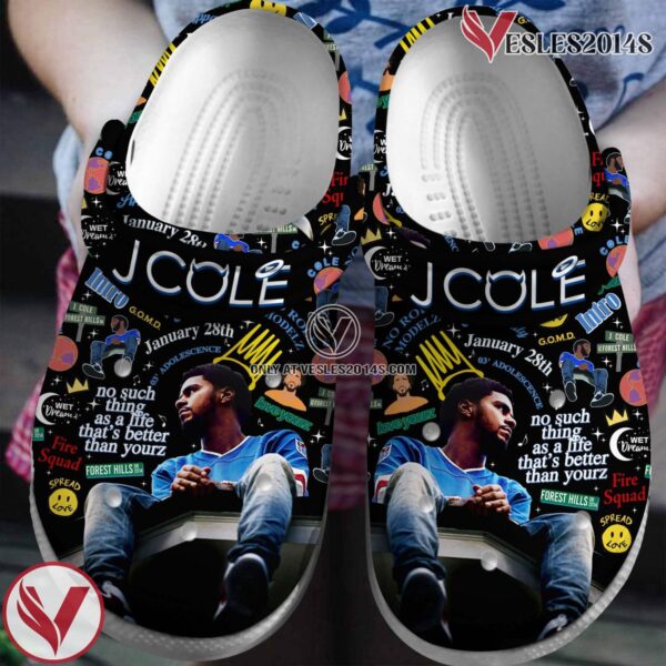 J Cole Rapper Music Crocs Crocband Clogs Shoes, Unique Gifts For Fans Style 2 - Vesles2014S