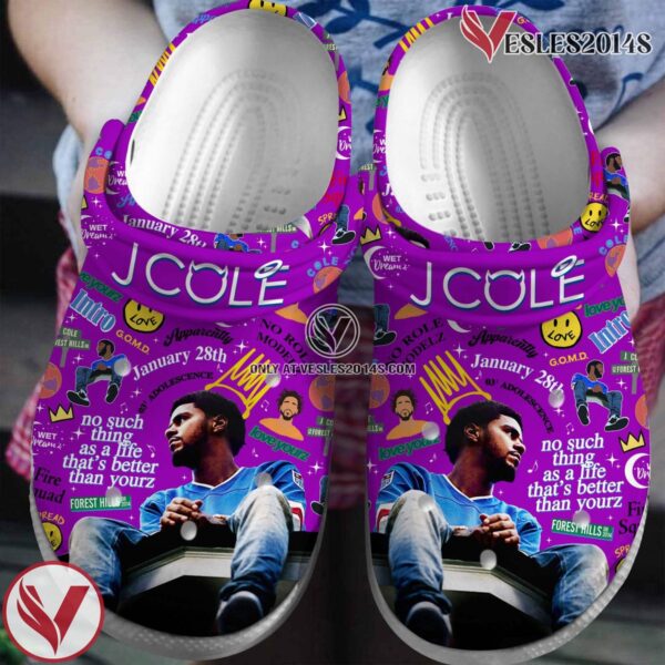 J Cole Rapper Music Crocs Crocband Clogs Shoes, Unique Gifts For Fans Style 4 - Vesles2014S