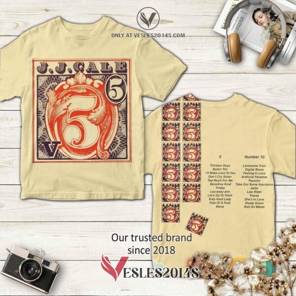 J. J. Cale-5 Album 3D Shirt, Unique Gifts For Music Lovers - Vesles2014S