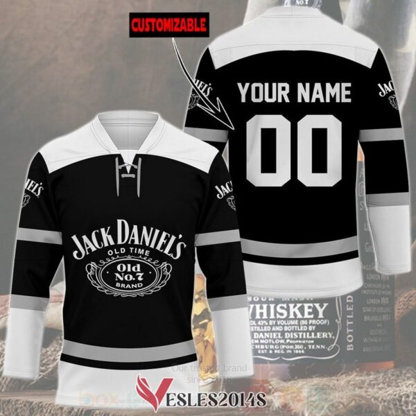 Jack Daniels Personalized Hockey Jersey Shirt, Trending Gifts For Fans - Vesles2014s