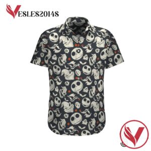 Jack Skelington TNBC Halloween Casual Beach Full Printing Hawaiian Shirt Vesles2014S 1