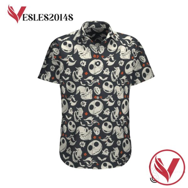 Jack Skelington TNBC Halloween Casual Beach Full Printing Hawaiian Shirt Vesles2014S