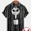 Jack Skellington Black And White Stripes Halloween Hawaiian Shirt, Unique Gifts For Friends - Vesles2014S 1
