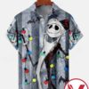 Jack Skellington Colored Led Light Halloween Hawaiian Shirt, Unique Gifts For Friends - Vesles2014S 1