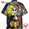 Jack Skellington Happy Halloween 2 Print Short Sleeve Hawaiian Casual Shirt Vesles2014S