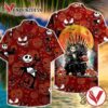 Jack Skellington On The Throne Halloween Casual Beach Full Printing Hawaiian Shirt Vesles2014S