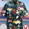 Jack Skellington Print Short Sleeve Hawaiian Casual Shirt Vesles2014S
