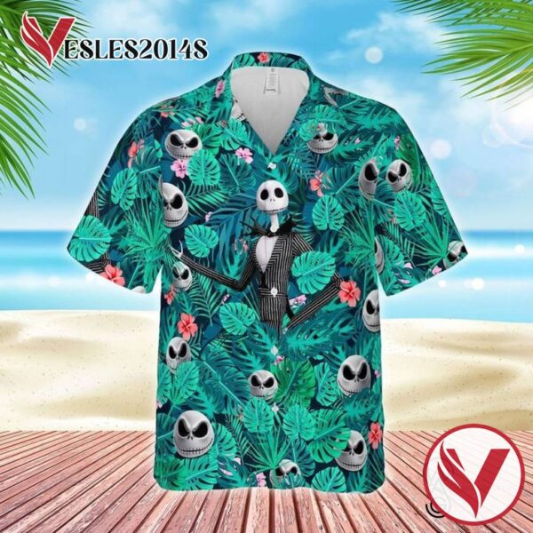 Jack Skellington TNBC Tropical Halloween Casual Beach Full Printing Hawaiian Shirt Vesles2014S 1