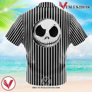 Jack Skellington The Night Before Christmas Hawaiian Button Up Shirt, Perfect Gifts For Anime Lovers - Vesles2014S 1