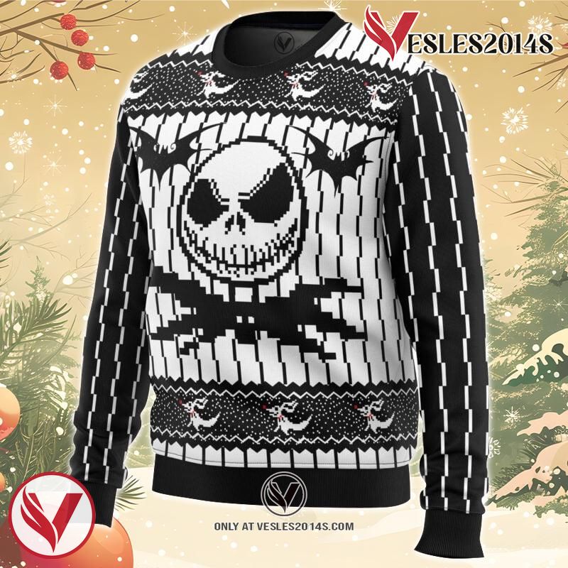 Jack Skellington The Nightmare Before Christmas Ugly Christmas Sweater, Unique Christmas Gift For Fans - Vesles2014S 1
