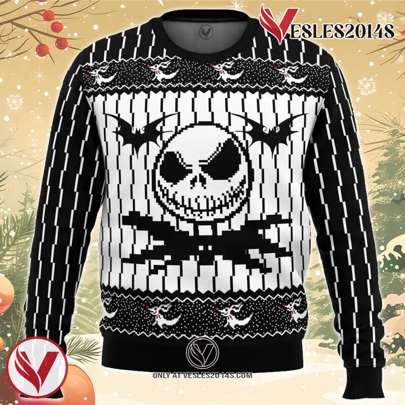 Jack Skellington The Nightmare Before Christmas Ugly Christmas Sweater, Unique Christmas Gift For Fans - Vesles2014S