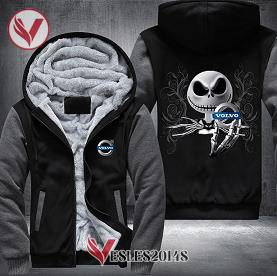 Jack Skellington Volvo Fleece Hoodie Jacket, Unique Gifts For Car Lovers - Vesles2014S 1