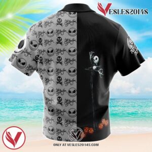 Jack The Night Before Christmas Hawaiian Button Up Shirt, Perfect Gifts For Anime Lovers - Vesles2014S 1
