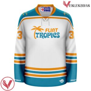 Jackie Moon Flint Tropics White Hockey Jersey - Vesles2014S 2