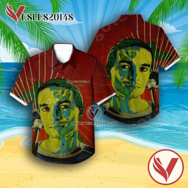 Jaco Pastorius Invitation Album Cover Hawaiian Shirt, Unique Gifts For Music Lovers - Vesles2014S