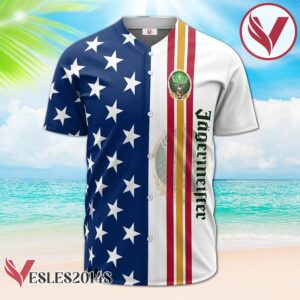Jagermeister American Flag Baseball Jersey, Perfect Gifts For Fans - Vesles2014S 2