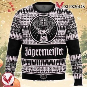Jagermeister Black Ugly Christmas Sweater, Unique Christmas Gift For Fans - Vesles2014S