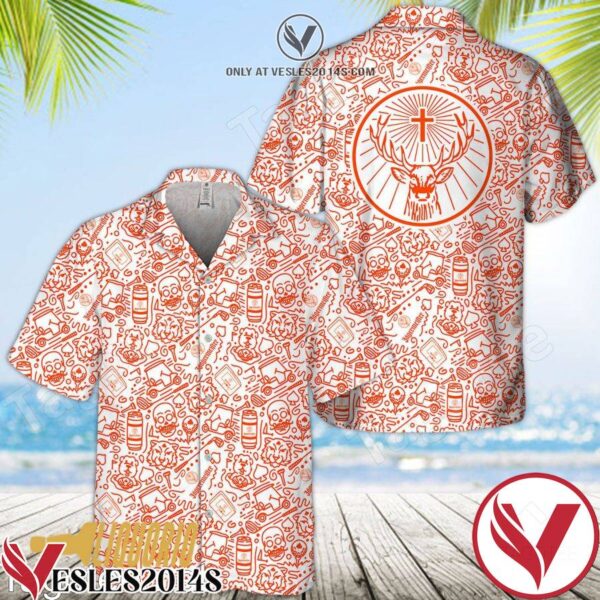 Jagermeister Doodle Art Hawaiian Shirt, Unique Gifts For Friends - Vesles2014S 1