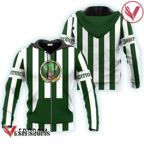 Jagermeister Green Vintage Striped Hoodie & Zip Hoodie - Vesles2014S 1