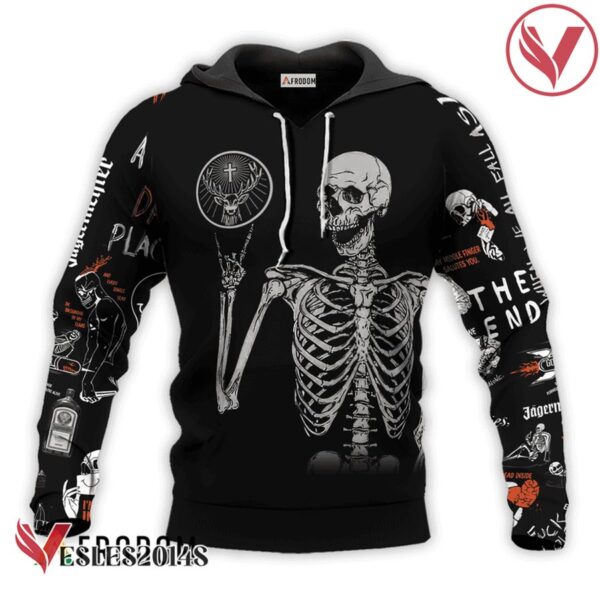 Jagermeister Rock And Roll Skeleton Skull Hoodie & Zip Hoodie - Vesles2014S 1