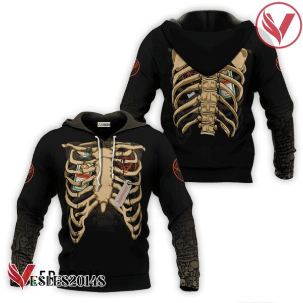 Jagermeister Skeleton Ribcage Hoodie & Zip Hoodie - Vesles2014S
