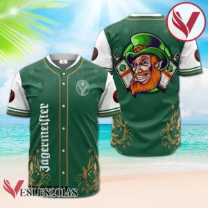 Jagermeister St. Patrick's Day Leprechaun Baseball Jersey, Perfect Gifts For Fans - Vesles2014S