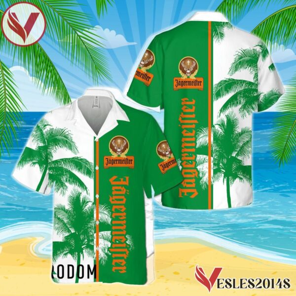 Jagermeister Tropical Coconut Trees Hawaiian Shirt, Best Summer Gifts For Fans - Vesles2014S
