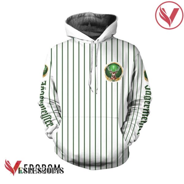 Jagermeister White Vertical Striped Hoodie & Zip Hoodie - Vesles2014S 1