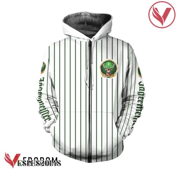 Jagermeister White Vertical Striped Hoodie & Zip Hoodie - Vesles2014S 2