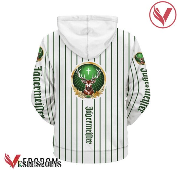 Jagermeister White Vertical Striped Hoodie & Zip Hoodie - Vesles2014S 3