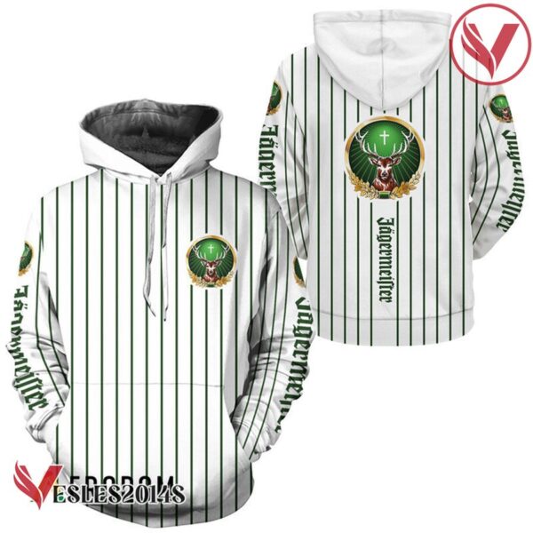Jagermeister White Vertical Striped Hoodie & Zip Hoodie - Vesles2014S