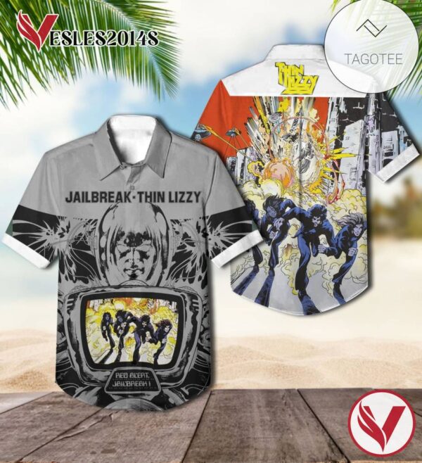 Jailbreak Album By Thin Lizzy Style 2 Hawaiian Shirt, Best Gift For Music Lovers Vesles2014S