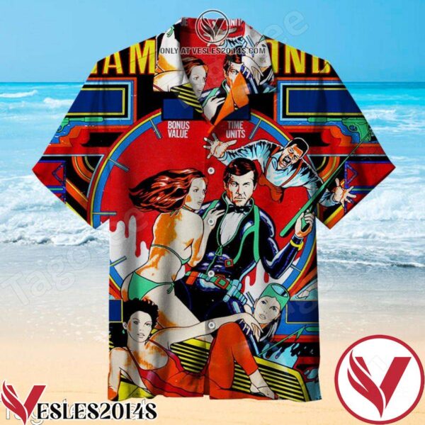 James Bond Pinball Hawaiian Shirt, Unique Gifts For Friends - Vesles2014S 1