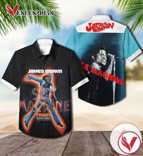 James Brown Sex Machine Album Cover Hawaiian Shirt, Best Gift For Music Lovers Vesles2014S