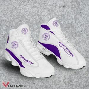 James Madison University Logo Air Jordan 13 Shoes, Best Sneaker Gifts For Fans - Vesles2014s