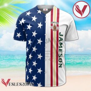 Jameson American Flag Baseball Jersey, Perfect Gifts For Fans - Vesles2014S 2