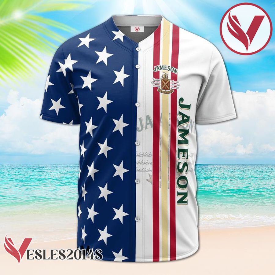 Jameson American Flag Baseball Jersey, Perfect Gifts For Fans - Vesles2014S 2