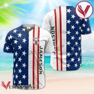 Jameson American Flag Baseball Jersey, Perfect Gifts For Fans - Vesles2014S