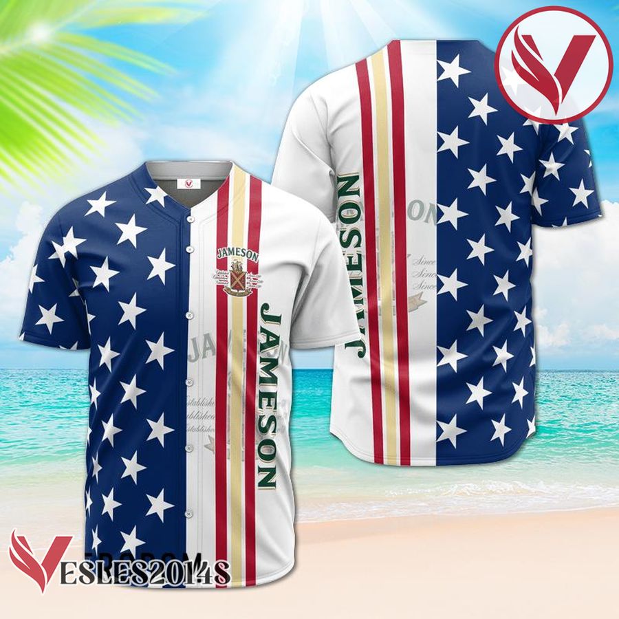 Jameson American Flag Baseball Jersey, Perfect Gifts For Fans - Vesles2014S