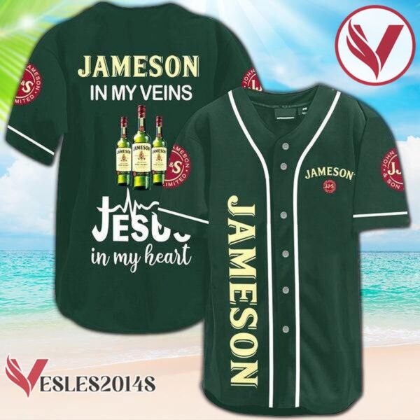 Jameson In My Veins Baseball Jersey, Perfect Gifts For Fans - Vesles2014S