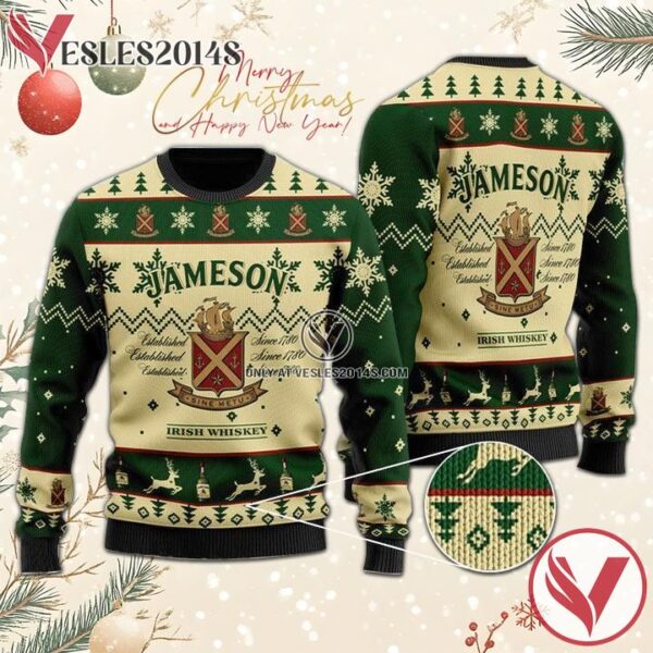 Jameson Irish Whiskey Christmas Sweater, Unique Winter Outfits For Fans - Vesles2014S  1