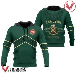 Jameson Irish Whiskey Green Wine Pattern Hoodie & Zip Hoodie - Vesles2014S
