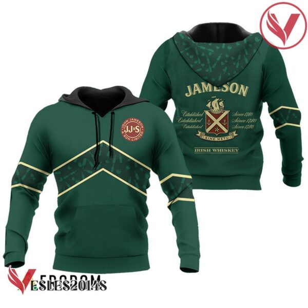 Jameson Irish Whiskey Green Wine Pattern Hoodie & Zip Hoodie - Vesles2014S