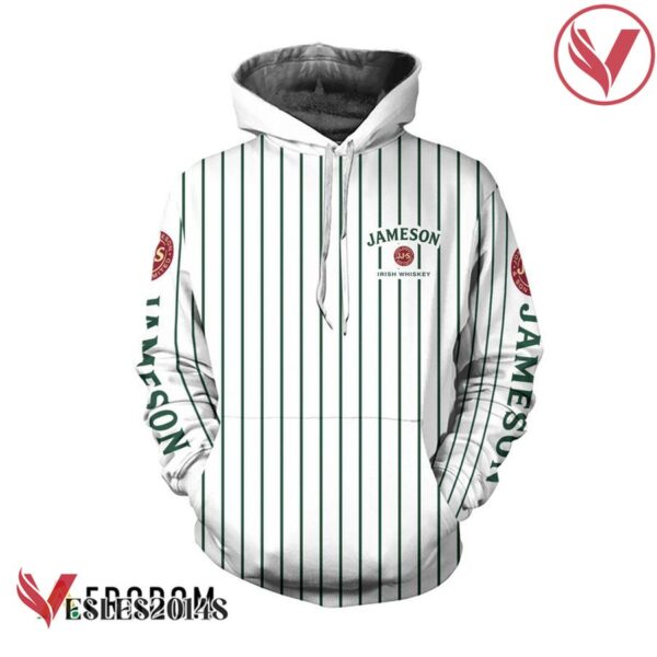 Jameson Irish Whiskey White Vertical Striped Hoodie & Zip Hoodie - Vesles2014S 1
